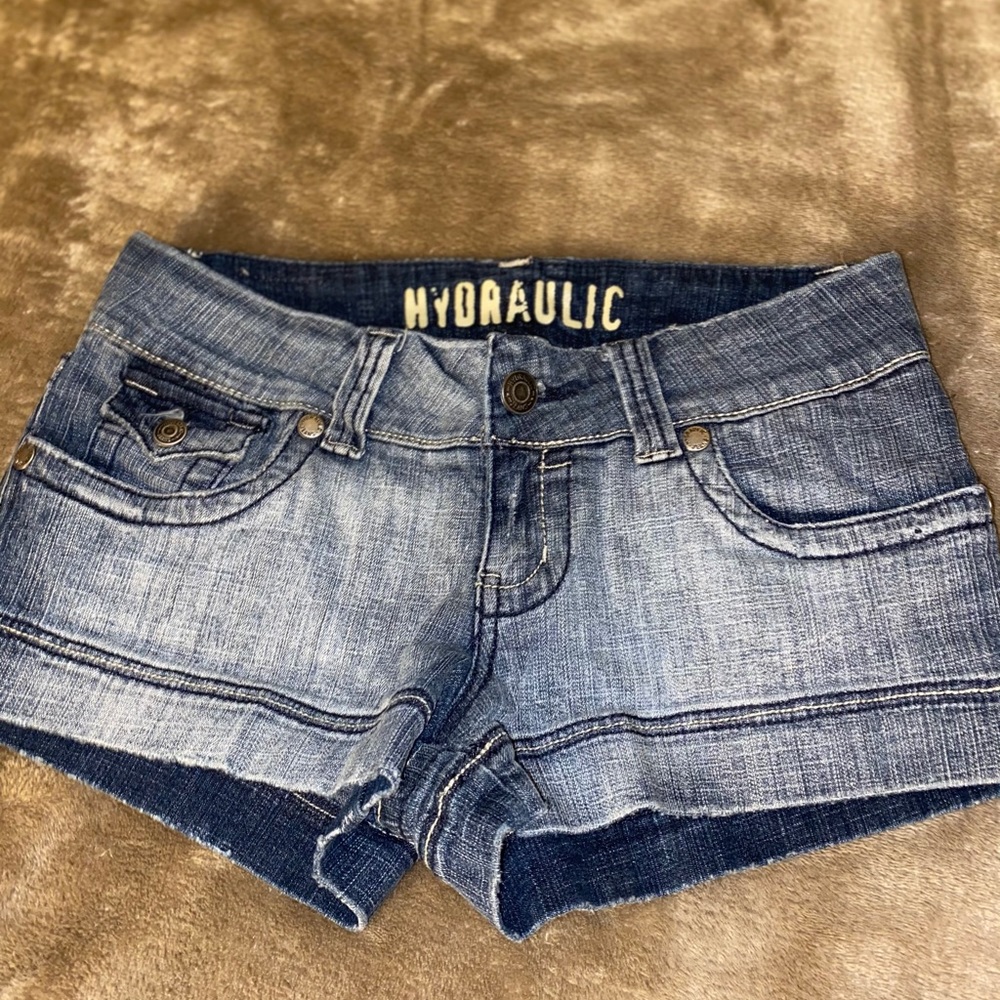 Light blue booty shorts